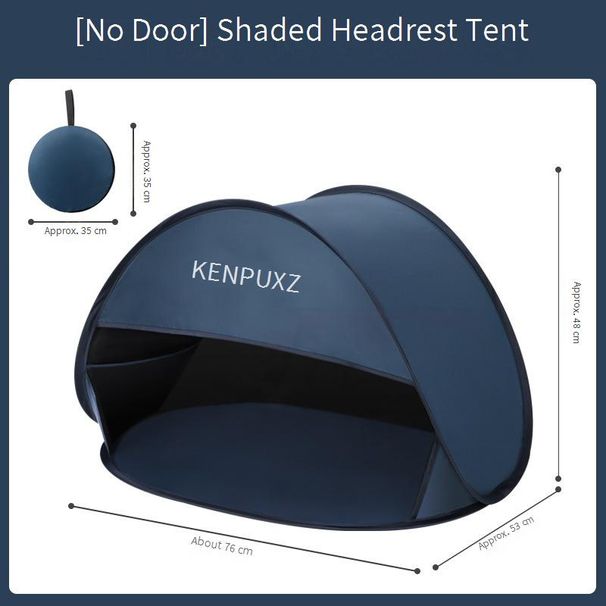 Beach Sun Shelter Tent With UV Protection & Headrest - Portable Sunbathing Canopy For Back Tanning_desvips.com