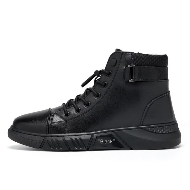 2026 Winter Fashion Wear-Resistant Sneakers Youth/Men High Top Lace-Up Casual Waterproof Keep Warm Large Black British Martin Boots 39-48_desvips.com