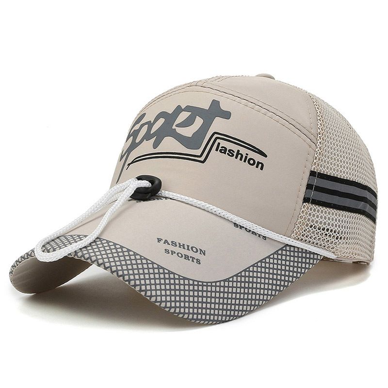 Outdoor Sports Men's Baseball Wholesale New Model Letter Embroidery Duckbill Breathable Mesh Sun Protection Fishing Cap_desvips.com