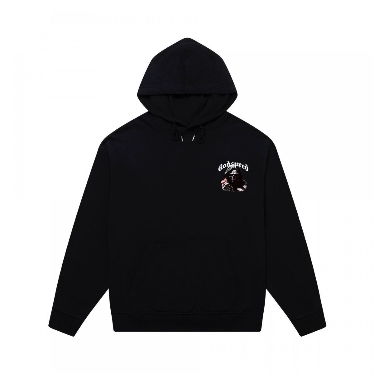Skull Print Heavy Cotton Unisex High Street Hooded Sweatshirt Long Sleeve Fashion_desvips.com