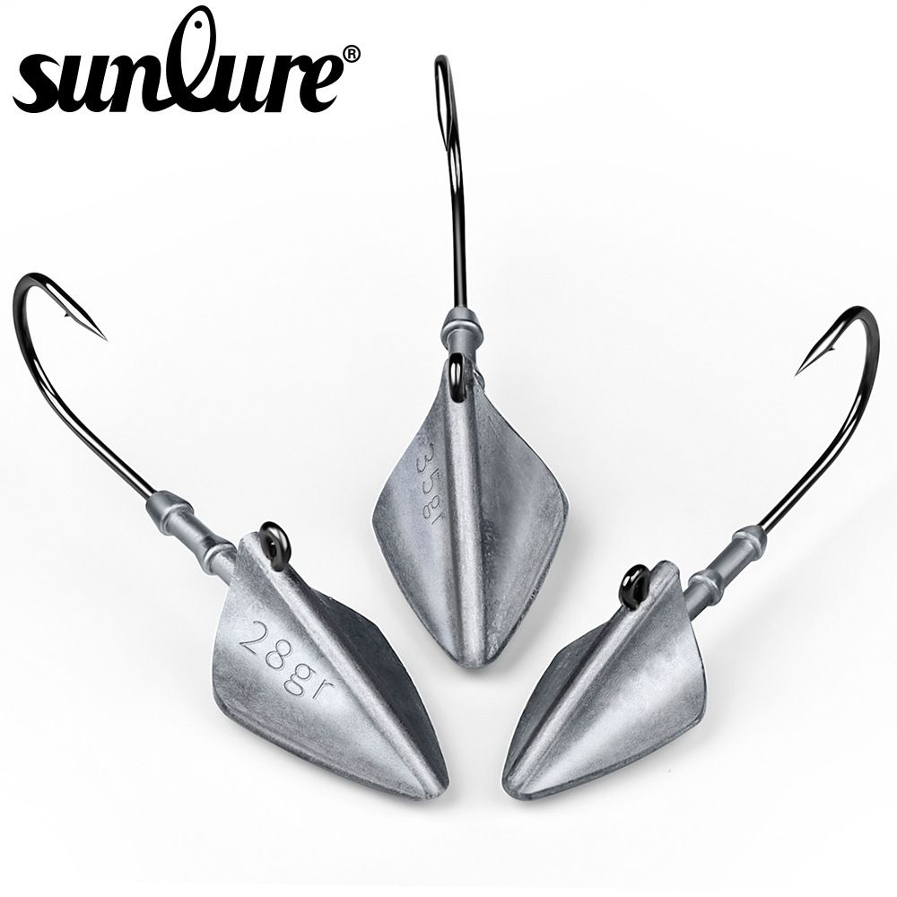 Long Casting Lure Anti-Hooking Original Color Fish Lead Head 7g-35g Soft Worm Weighted Root Fishing Hook_desvips.com