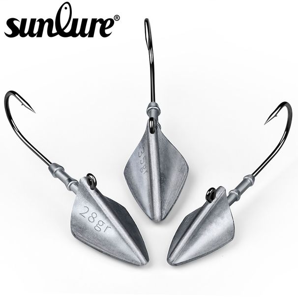 Long Casting Lure Anti-Hooking Original Color Fish Lead Head 7g-35g Soft Worm Weighted Root Fishing Hook_desvips.com