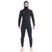 OUZO Long Sleeve Hooded Surfing Free One-piece Snorkeling 7mm Thickened Cold-proof Warm Diving Suit_desvips.com