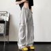 001 2025 American Quick-Dry Ice Silk Cargo For Men Summer Wrinkled Patchwork Outdoor Hiking Pants Light Mature Casual Style_desvips.com