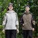 Outdoor Men Spring Autumn Single Layer Thin Hooded Waterproof Windproof Women Warm Coat Hiking Jacket_desvips.com