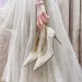 Elegance Fashion Women Pumps Luxury Shinning Rhinestone Mesh Slingbacks Thin High Heels Spring Summer Bridal Wedding_desvips.com