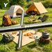 YUOUY 2pcs/4pcs 20cm Lightweight Stainless Steel Camping Support Sticks, Rust-Proof For Outdoor Survival & Picnic_desvips.com