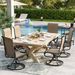 Set Of 2 Patio Swivel Chairs, Outdoor Rocking Dining Chairs With High Back_desvips.com