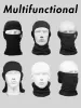 Black Breathable Balaclava Letter Print Motorcycle Face Mask_desvips.com