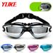 Two-Piece Separates Men's Swimming Trunks And Goggles Set Adult Large Frame Electroplated Swimming Goggles Shark Skin Waterproof Swimming Trunks Set_desvips.com