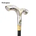 Golden White Flowing Lines Luxury Fashion Cosplay Stick Party Decorative Cane Knob Walking Stick 92cm Performance Stage Cane_desvips.com