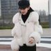 Women's Clothing fox fur quilted casual style fur coat loose high quality_desvips.com