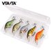 VTAVTA 5pcs 50mm 70mm 90mm Floating Black Minnow Lures Killer For Pike Wobbler Artificial Bait Crankbait With Fishing_desvips.com