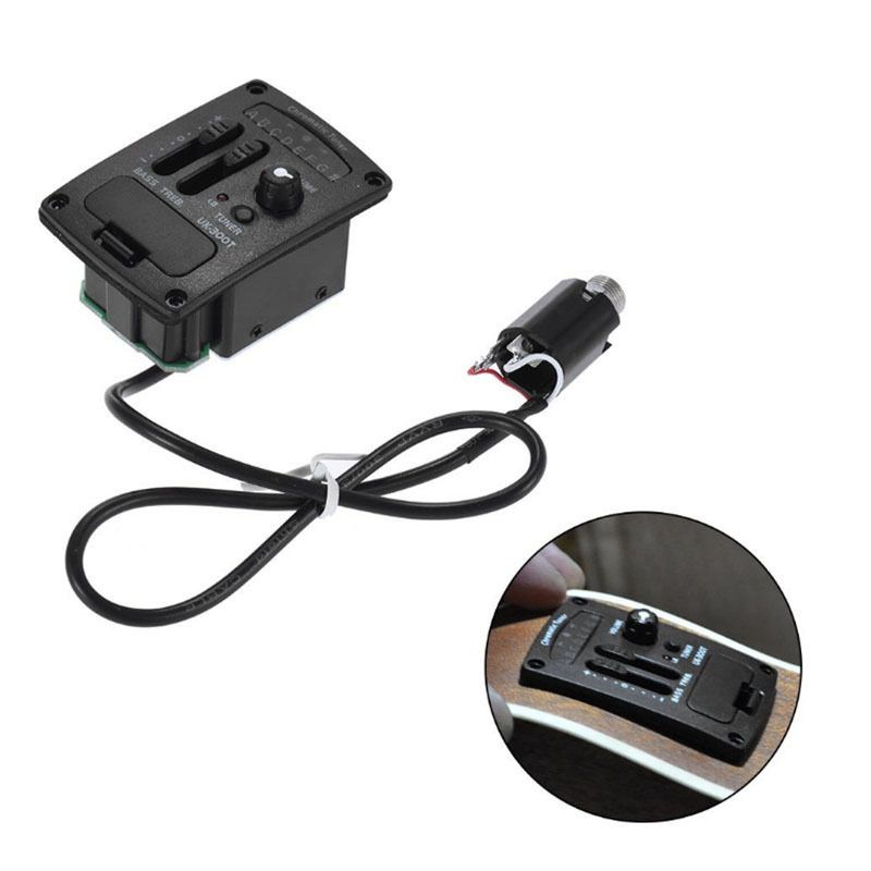 UK300T Modified Tuner Ukulele Black Electric Box Plastic Portable Acoustic Guitar Pickup_desvips.com