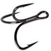 Mustad 2X Reinforced Short Shank Lure Special Black Nickel Anchor Treble Fish Hook_desvips.com