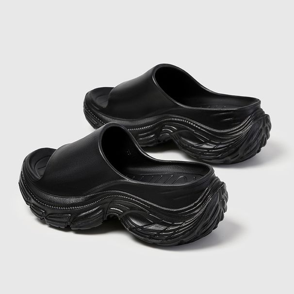 Women's Thick Sole Slide Sandals (4cm Platform Ultra Soft Memory Foam Fashionable Outdoor Wear Non-Slip Beach Shoes Trendy & Versatile)_desvips.com