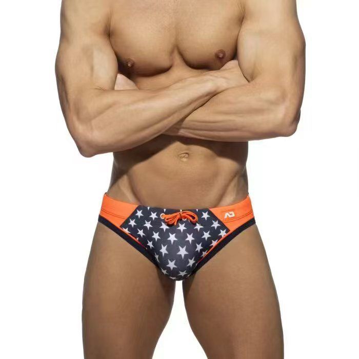 1724976925@qq.com Men's Triangle Swim Briefs With Three-dimensional Cups, Shaping, Lacing, Sexy, High Elasticity, Close-fitting,_desvips.com