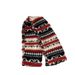 Black And Red Personality Fair Isle Retro Long Plush Scarf Christmas Autumn Winter Warm Fashionable Neck Warmer_desvips.com