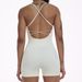 Women's Backless Yoga Bodysuit Thin Strap Slimming Fitness Bodysuit Breathable Quick Release Shorts_desvips.com