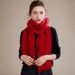 Skin-friendly Soft 100% Australian Wool Knitted Shawl Women's Warm Tassel Ruffled Shawl Scarf_desvips.com