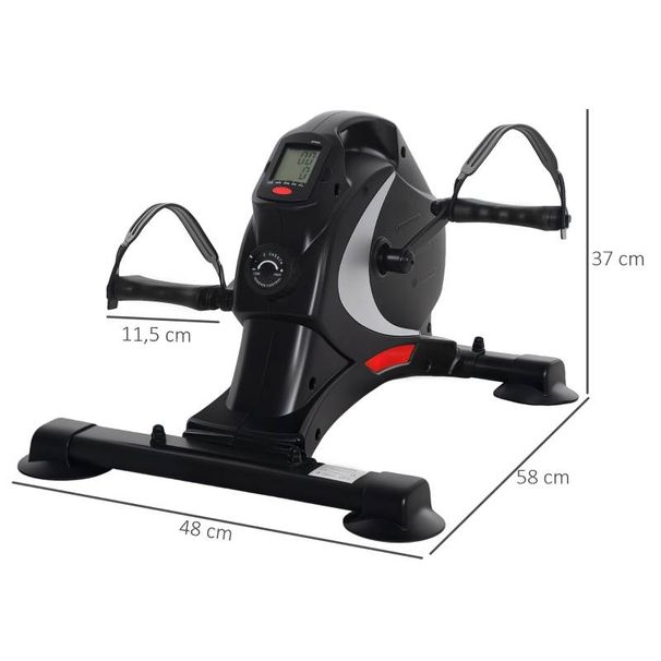 SPORTNOW Mini Training Bike, Pedal Set, 8 Resistance Levels, LCD Display_desvips.com