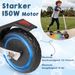 Elektro-Kinderroller Ab 10 Jahre, E Scooter Für Kinder, 14km/h, Klappbar, Max.15km, Höhenverstellbar, Bunte Leuchten, EBS+Fußbremse, LED-Display_desvips.com
