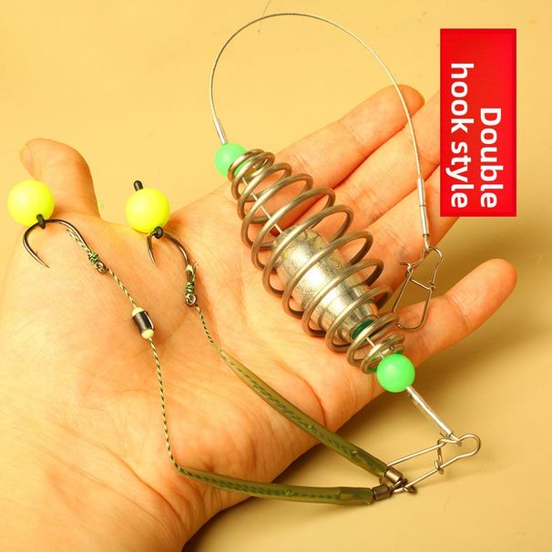 Bottom Full Set Beads Diamond Shape Reverse Ground Lure Knot European Style Carp Fishing Rig_desvips.com