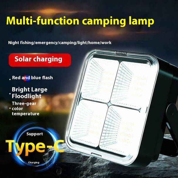 Huomingzhu Outdoor Solar Emergency Light Camping Super Bright Power Outage Stall Tent Campsite Night Market Rechargeable_desvips.com