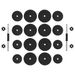 Black Ergonomic Dumbbell Set - Total Weight 30 Kg - Non-Slip Plastic-Coated Bars - Quiet And Durable - Easy Identification With Embossed Weight_desvips.com