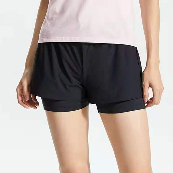 Clattemusen With Lining, Running Training Yoga Pants For Outdoor Wear, Anti-Exposure, Quick-Dry Sports Shorts_desvips.com