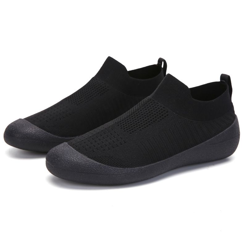 Knit Slip-On Sneakers – Breathable Quick-Dry Walking Shoes For Men & Women, Anti-Slip Gym Yoga Shoes With Arch Support & Massage Cushion_desvips.com