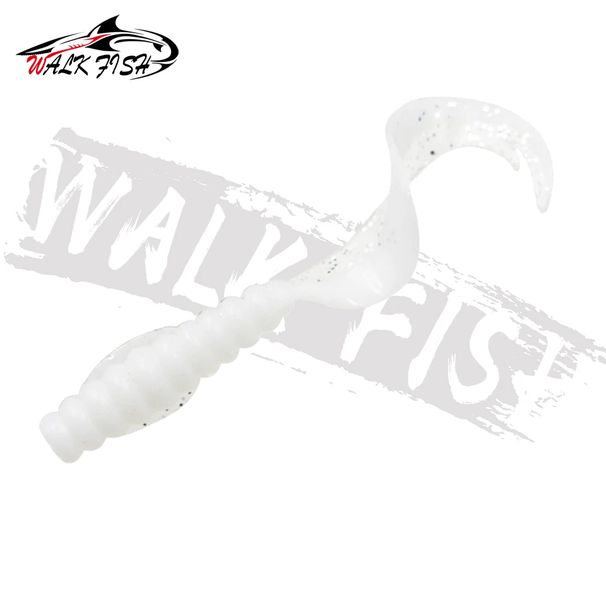 WALK FISH 10PCS New Japan 55mm 75mm Fishing Lures Worm Soft Baits Good Action Swim High Quality Artificail Shape Bass Soft Lure_desvips.com
