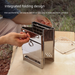 Firewood Mini Stainless Steel Grill Camping Picnic Folding Charcoal Stove Outdoor BBQ Rack_desvips.com