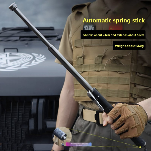 Automatic Self-defense Legal Weapon Telescopic Outdoor Car-mounted Protection Stick_desvips.com