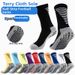 Men's Professional Sports Socks Soccer Terry Cloth Sole mid Calf Shock Absorbing Non Slip Breathable Sweat Absorbent_desvips.com