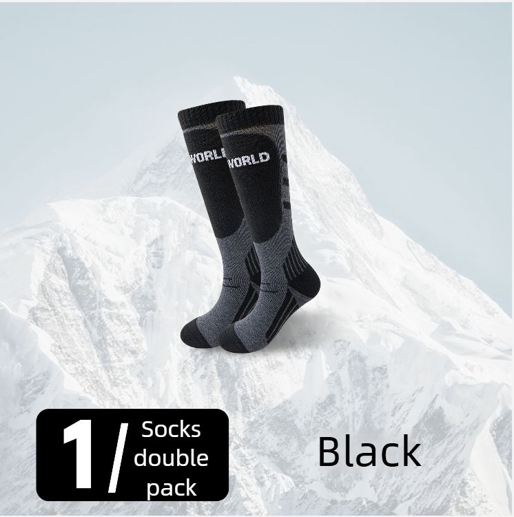 Ski For Men Women, Odor-Resistant, Winter Thickened Professional Single And Double Board Long Tube Socks, Outdoor Sports_desvips.com