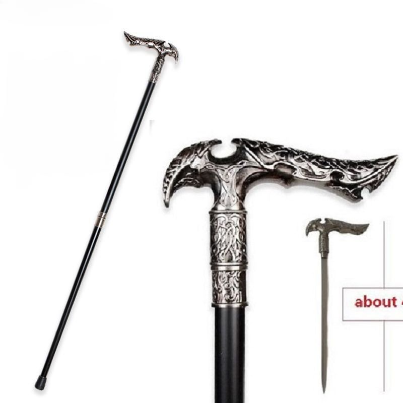 Luxury Walking Stick Cane For Man Fashion Elegant Hand Cane Vintage Canes Walking Stick With 33CM Sword_desvips.com