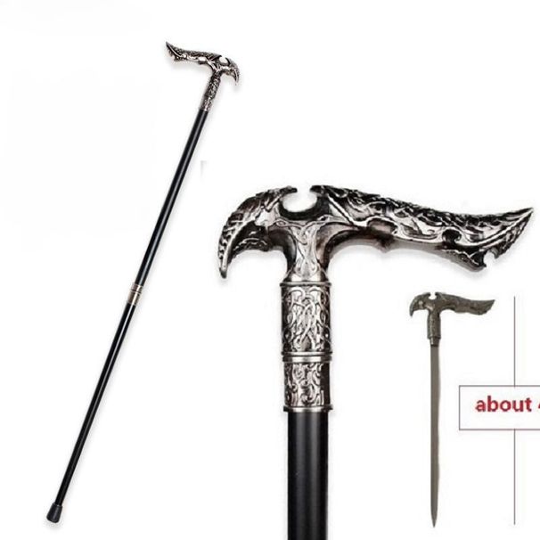 Luxury Walking Stick Cane For Man Fashion Elegant Hand Cane Vintage Canes Walking Stick With 33CM Sword_desvips.com