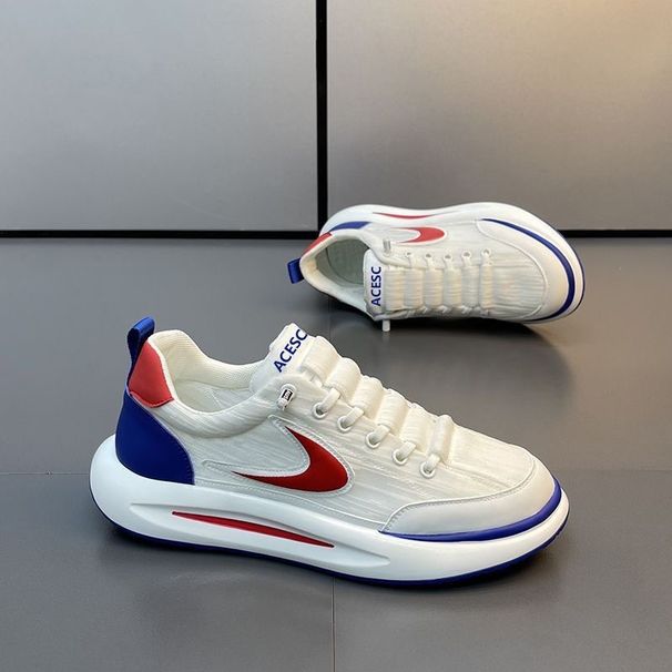 2025 New Men's Shoes Spring And Summer Breathable Ice Silk Mesh Shoes Trendy Versatile Sports Shoes_desvips.com