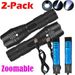 2 Stück Extrem Hell Leistungsstark 5-Modi Zoombare Aufladbar Handgerät Taschenlampe Licht Zuhause, Im Freien, Camping Taktische Fackel Lampen_desvips.com