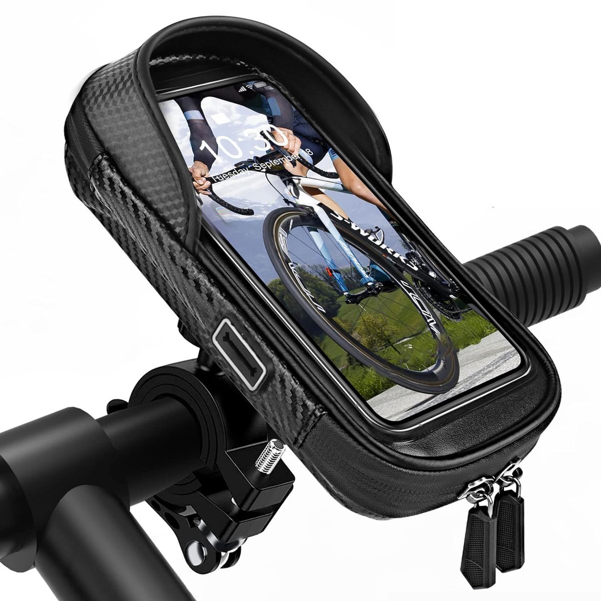 Bicycle Mobile Phone Holder Handlebar Bag Cycling Waterproof Bag Hard Shell Motorcycle Bicycle Mountain Bike Portable_desvips.com
