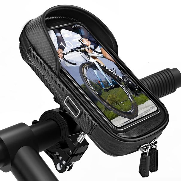 Bicycle Mobile Phone Holder Handlebar Bag Cycling Waterproof Bag Hard Shell Motorcycle Bicycle Mountain Bike Portable_desvips.com
