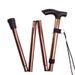 Five Section Folding Ultra Short Trekking Cane Climbing Tourism Mountaineering T Handle Cane Five Speed Adjustment Telescopic Cane_desvips.com