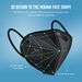 WWDOLL KN95 Face Masks 50 Pack, 5-Layer Breathable Disposable Respirator Mask For Adult Black_desvips.com