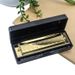 Metal Chromatic Scale Ten Hole Colored Harmonica Alloy Toy Professional Instrument Performance_desvips.com