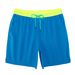 Men's European Style Board Shorts - Water-Resistant & Lined For Beach & Swim (Gusseted Crotch Wide Fit Quick-Dry Black/Blue S-XXL)_desvips.com
