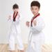 2022 TKD Costumes Clothing White Taekwondo Us WTF Karate Judo Dobok Clothes Children Adult Unisex Long Sleeve Gi_desvips.com