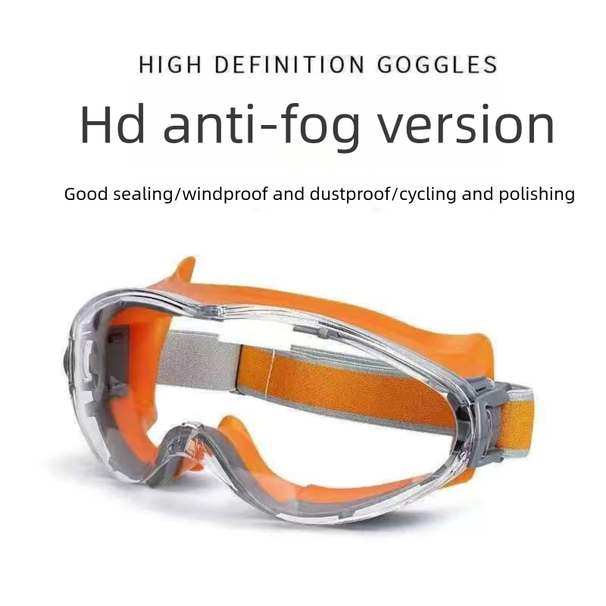 Goggles Silicone Anti-Fog Splash Glasses Impact Wind Sand Cycling Dustproof Polished Eye Mask Labor Protection_desvips.com