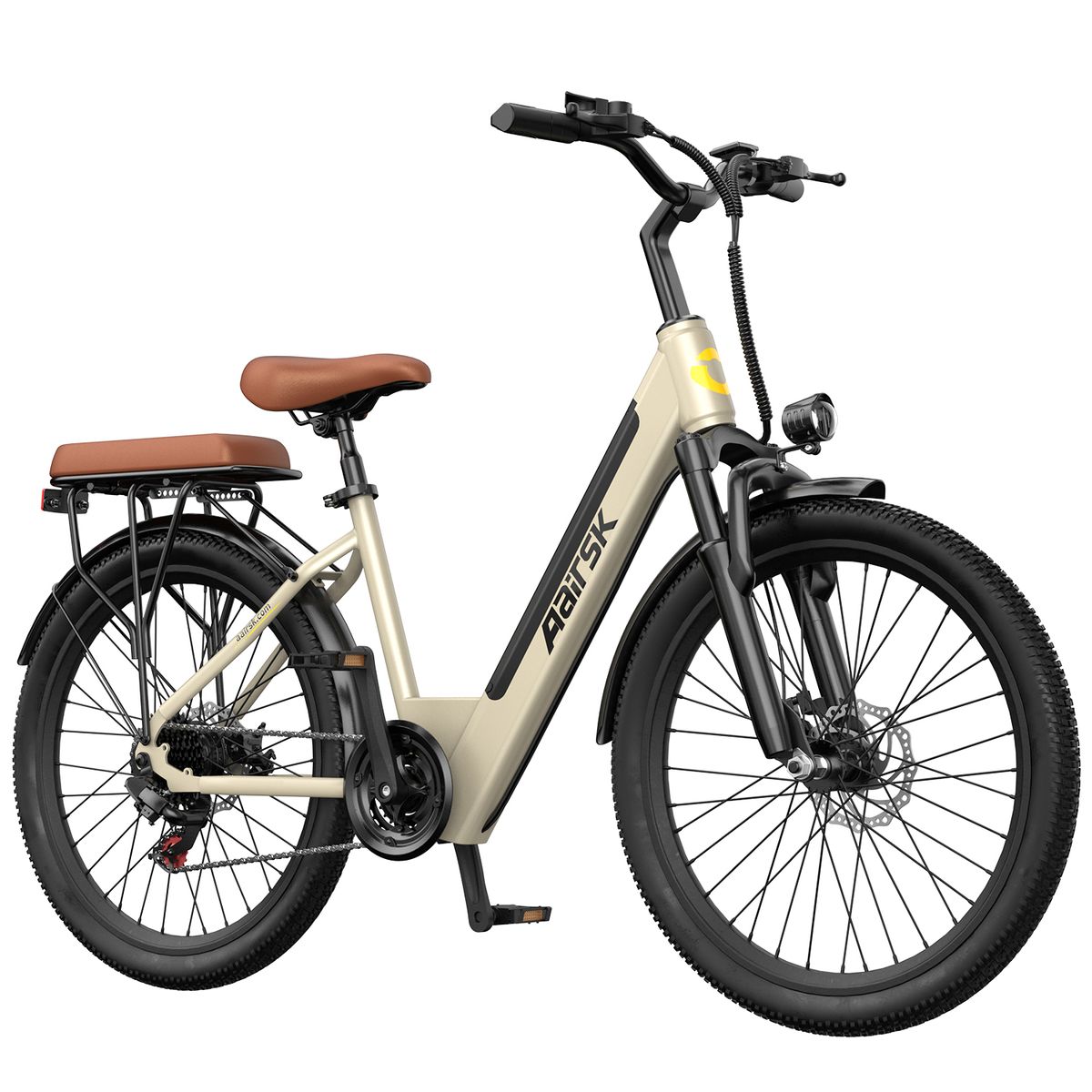 Aairsk S600 Urban Electric Bike, 26inch 36V 13Ah Battery,250W 45NM Motor_desvips.com