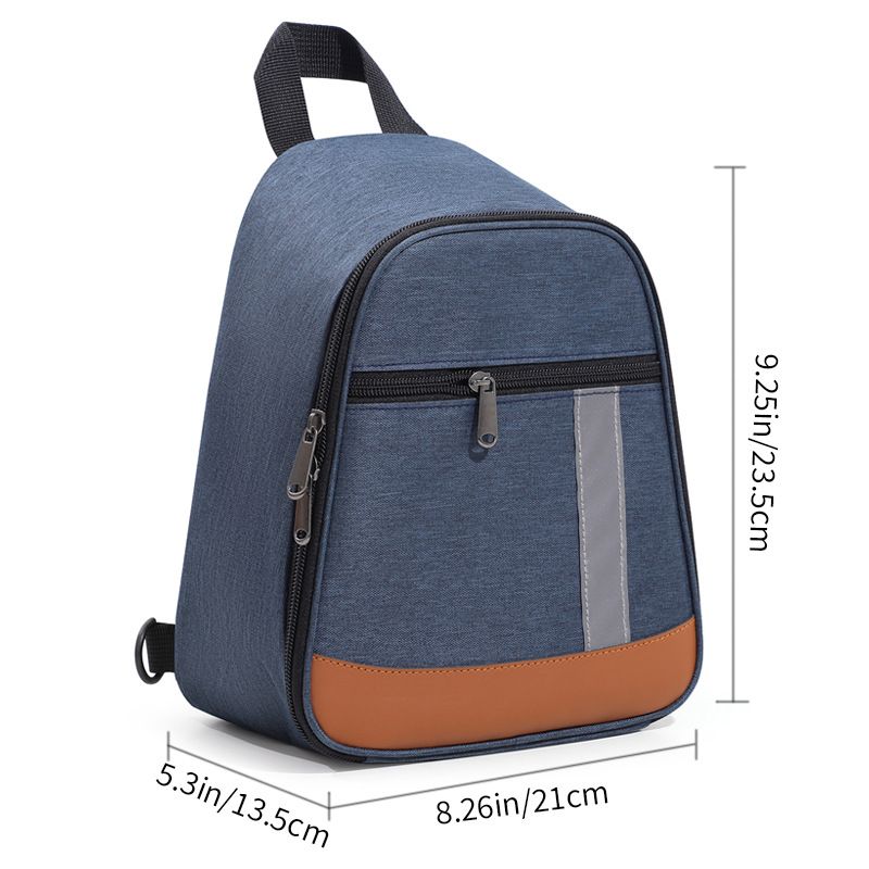Insulated Lunch Bag For Cycling Thickened Aluminum Foil Thermal Food Carrier Waterproof Oxford Shoulder Bag Compact For Outdoor Commuting_desvips.com